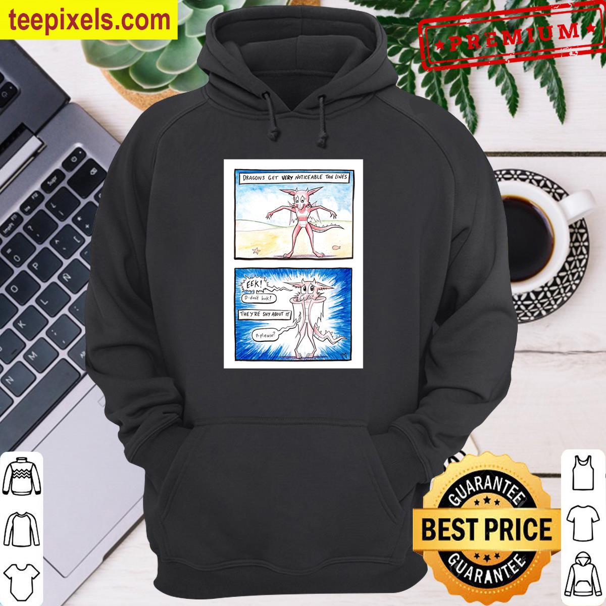 Dragon Facts 24 Dragons Get Tan Lines Premium T-shirt Tee Shirt