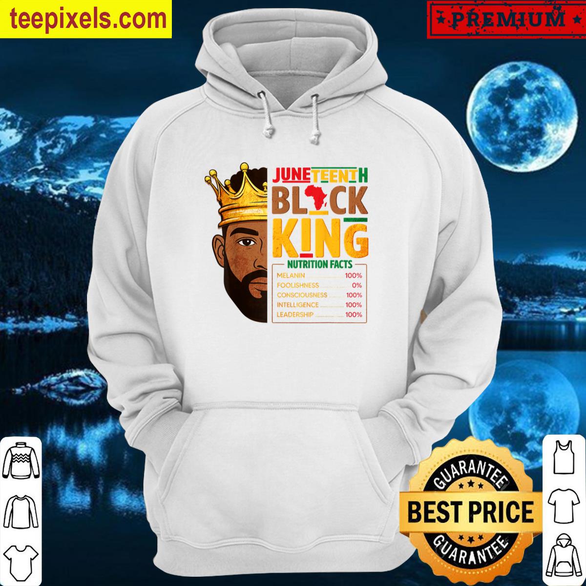 Juneteenth Black King Nutrition Facts Pride African Mens T-shirt Tee Shirt