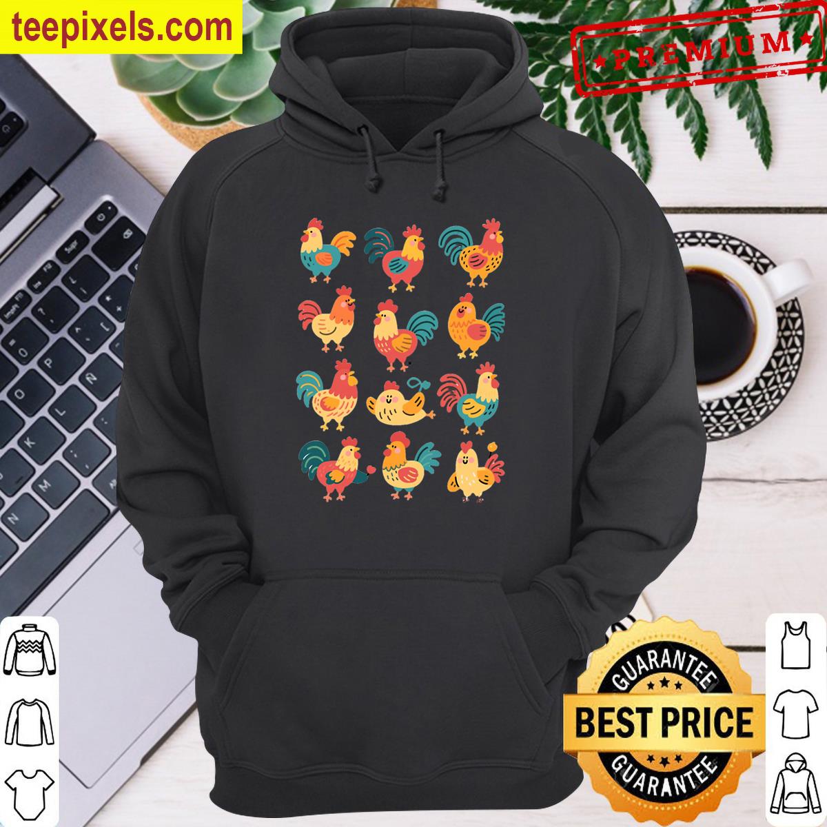 Rooster Patterns Classic T-shirt Tee Shirt
