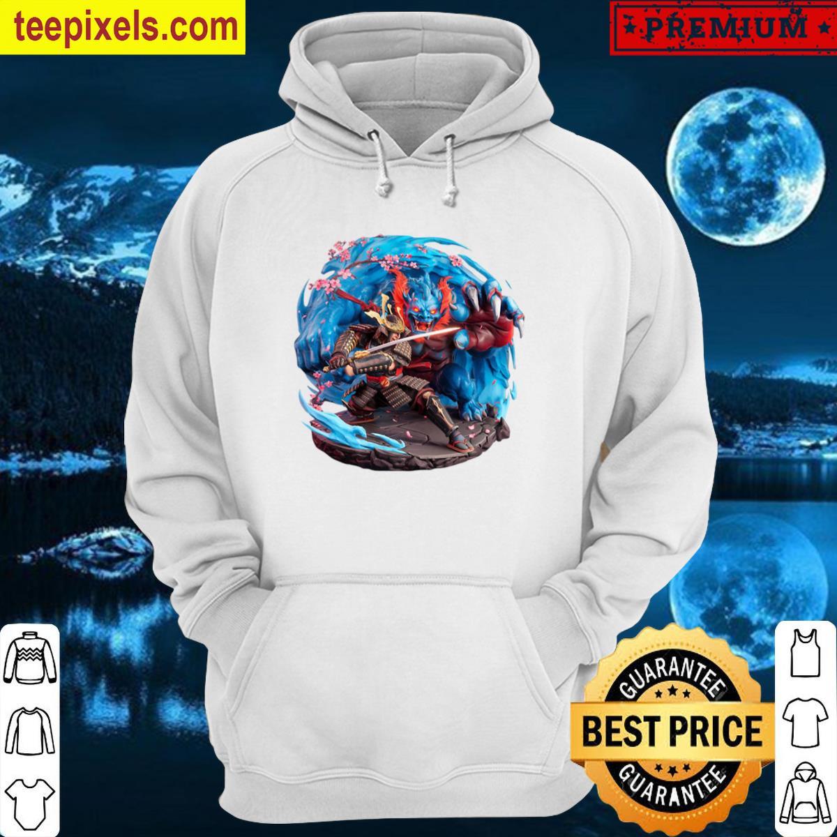 Samurai Last Stand Against The Beast Oversized T-shirt Tee Shirt