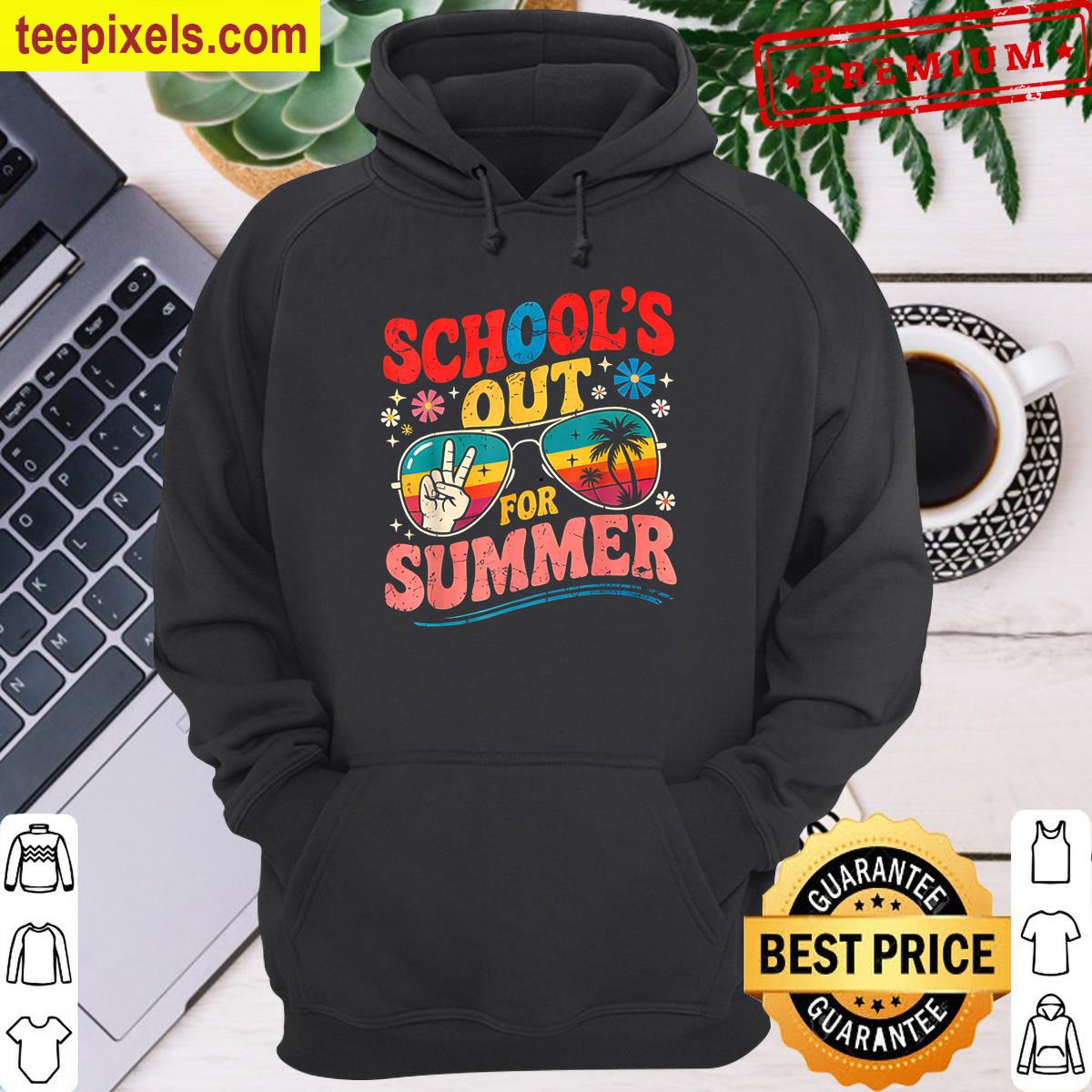 Schools Out For Summer Teachers Last Day Of School Retro T-shirt Tee Shirt