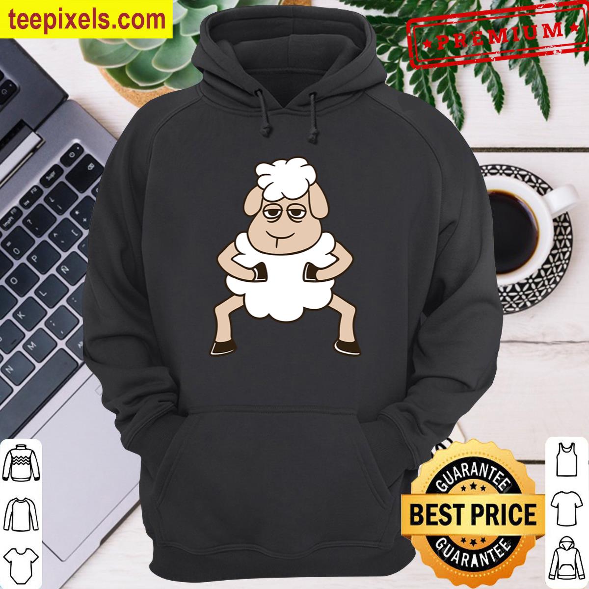 Sheep Tired Bored Look Standing Cute Cool Cartoon Classic T-shirt Tee Shirt