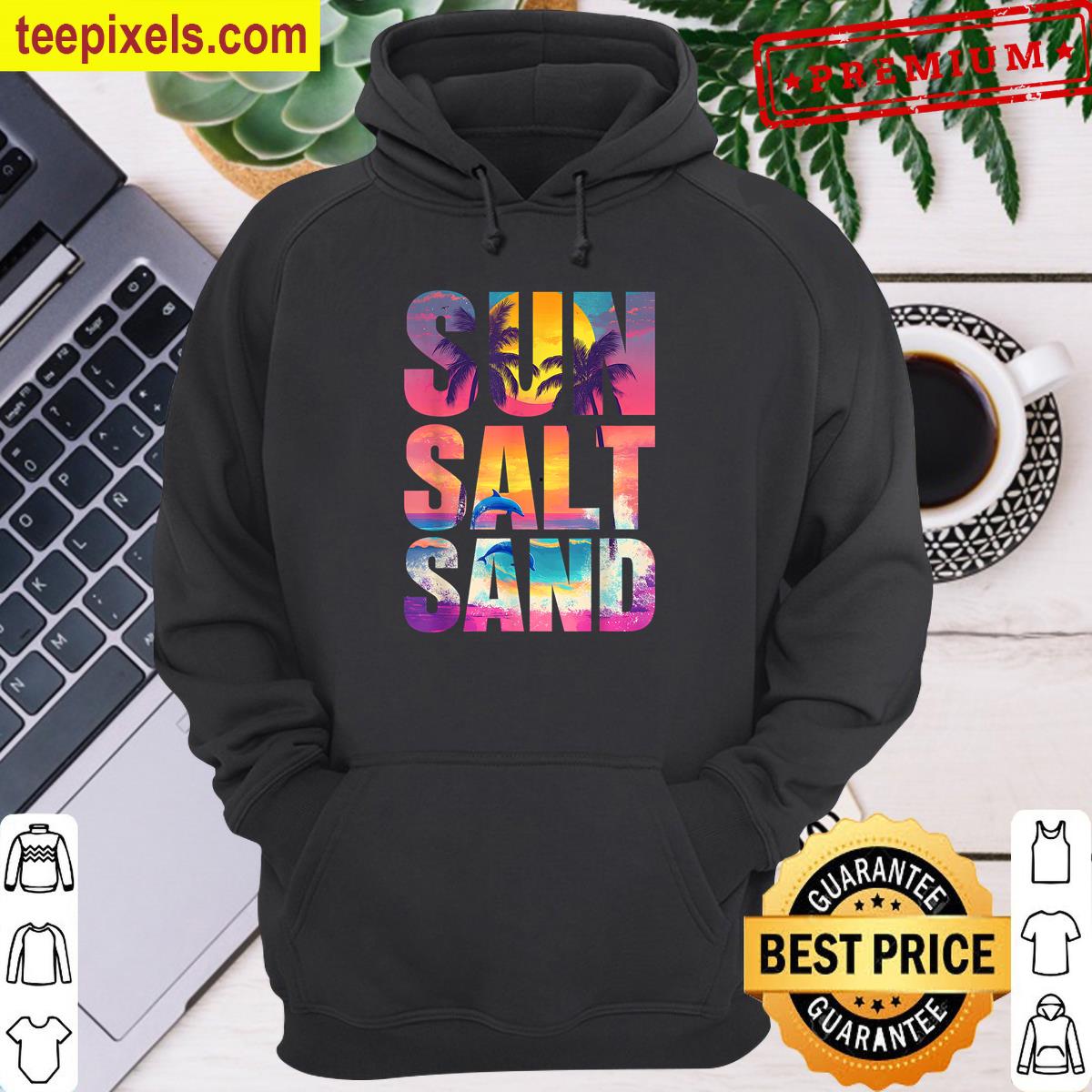 Sun Salt Sand Summer Beach Vibes Family Vacation Retro Funny T-shirt Tee Shirt
