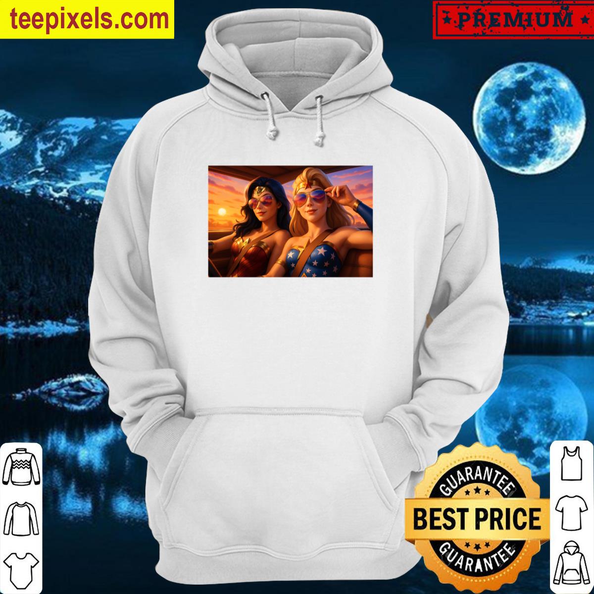 Super Wonder Amazon Girls Sunset Ride Along Classic T-shirt Tee Shirt