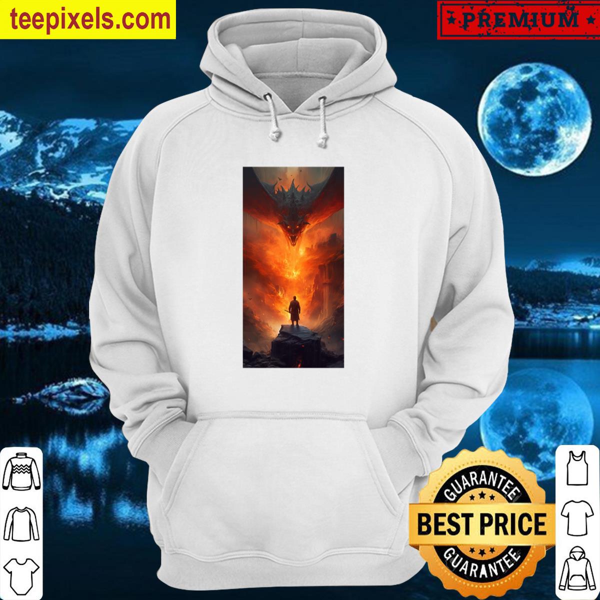 The Last Stand Of A Warrior Against The Dragons’ Cruelty Oversized T-shirt Tee Shirt