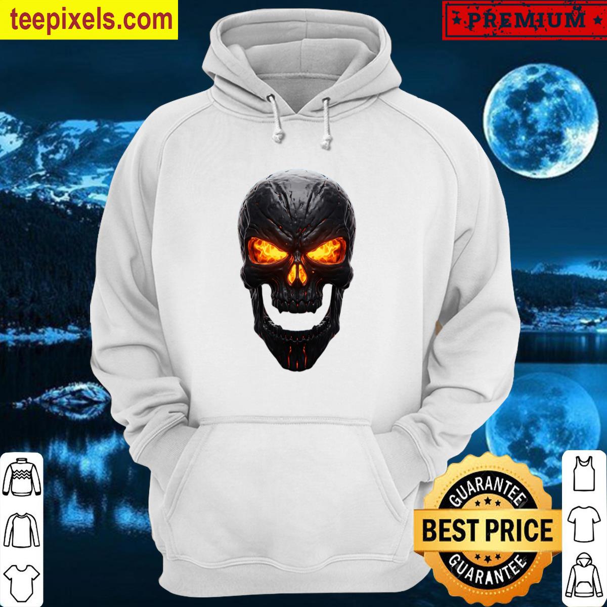 Liquid Metal Skull Design Tee Shirt