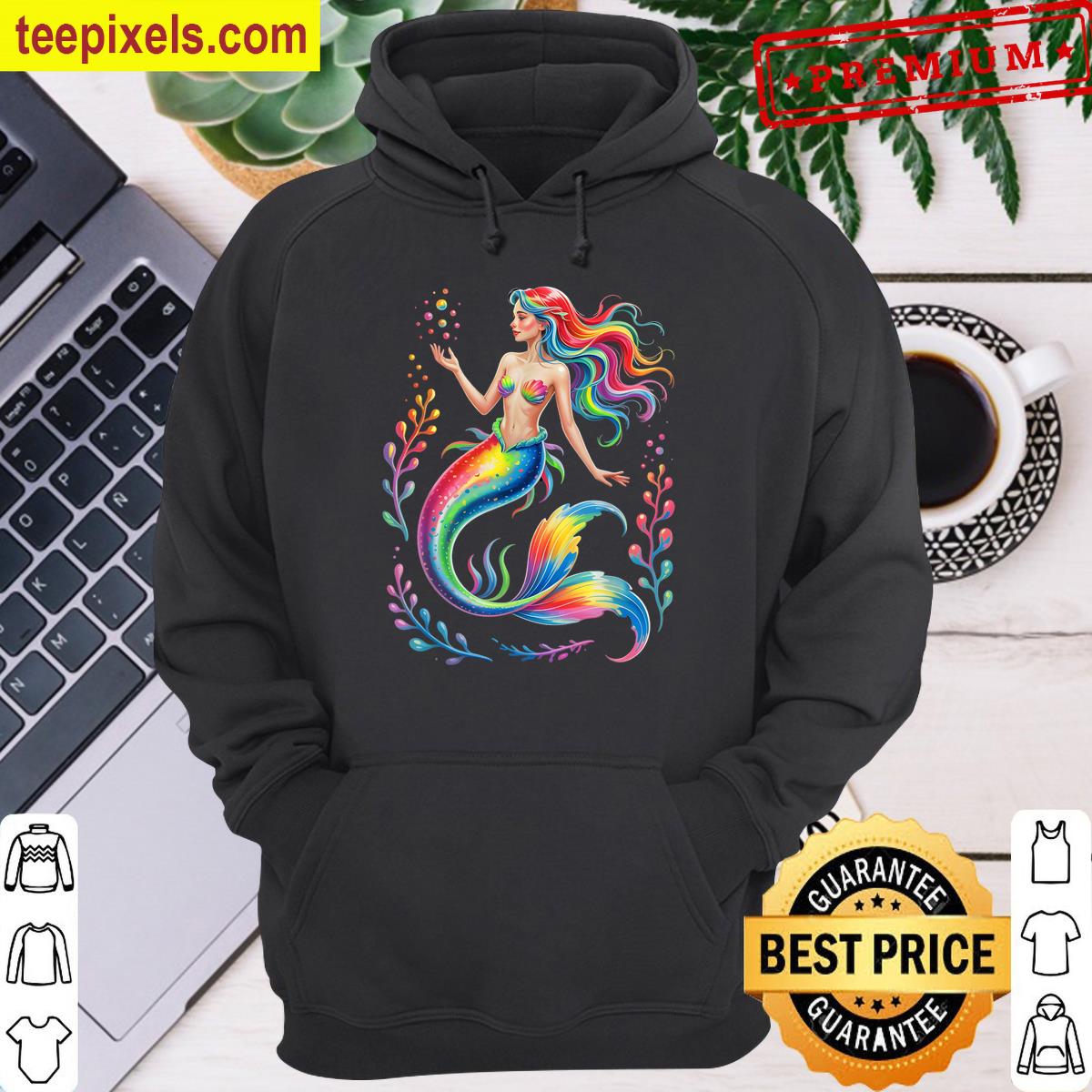 Mermaid Abstract Art Graphic Tee Shirt
