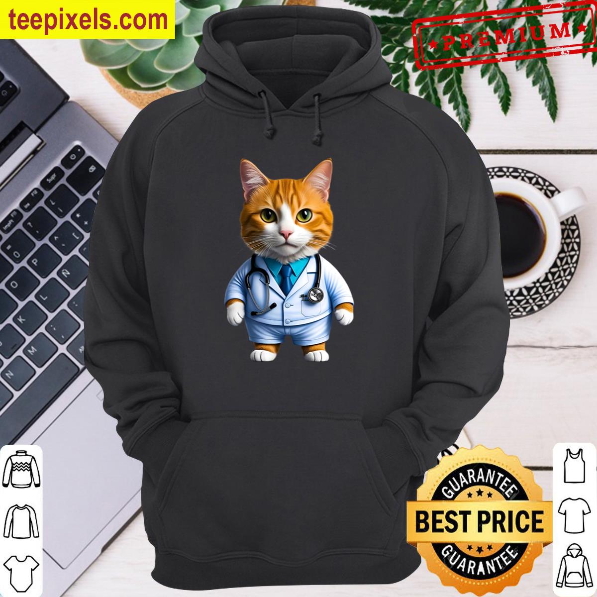 Orange-tabby-cat-doctor- Tee Shirt