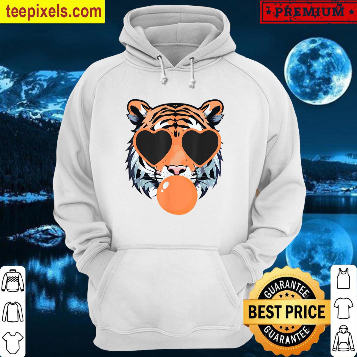 Preppy-bubble-blowing-tiger- Tee Shirt