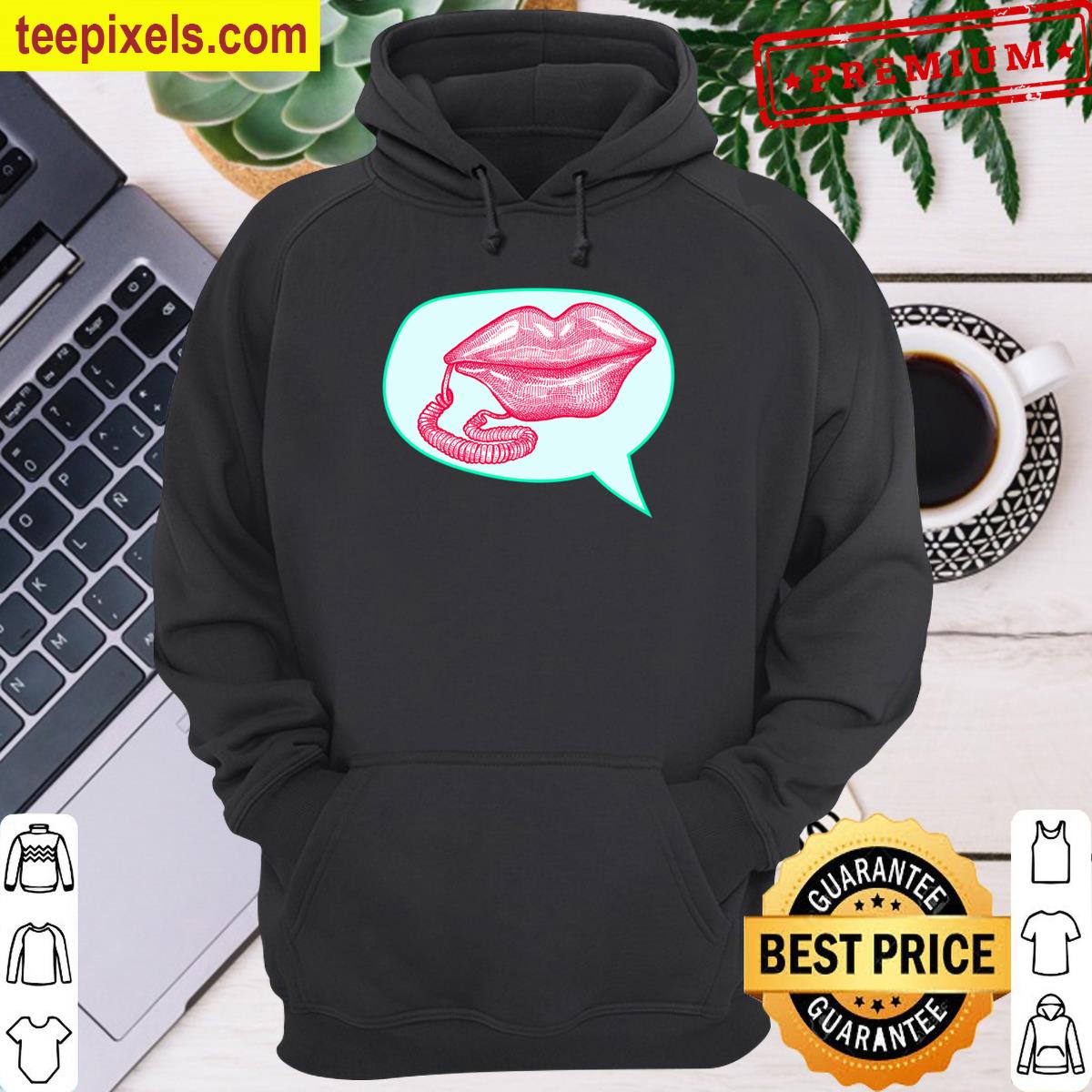 Retro Lip Phone Tee Shirt
