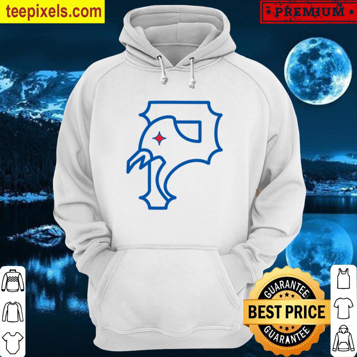 Steel City Symbol Blue Red Oversized Tee Shirt