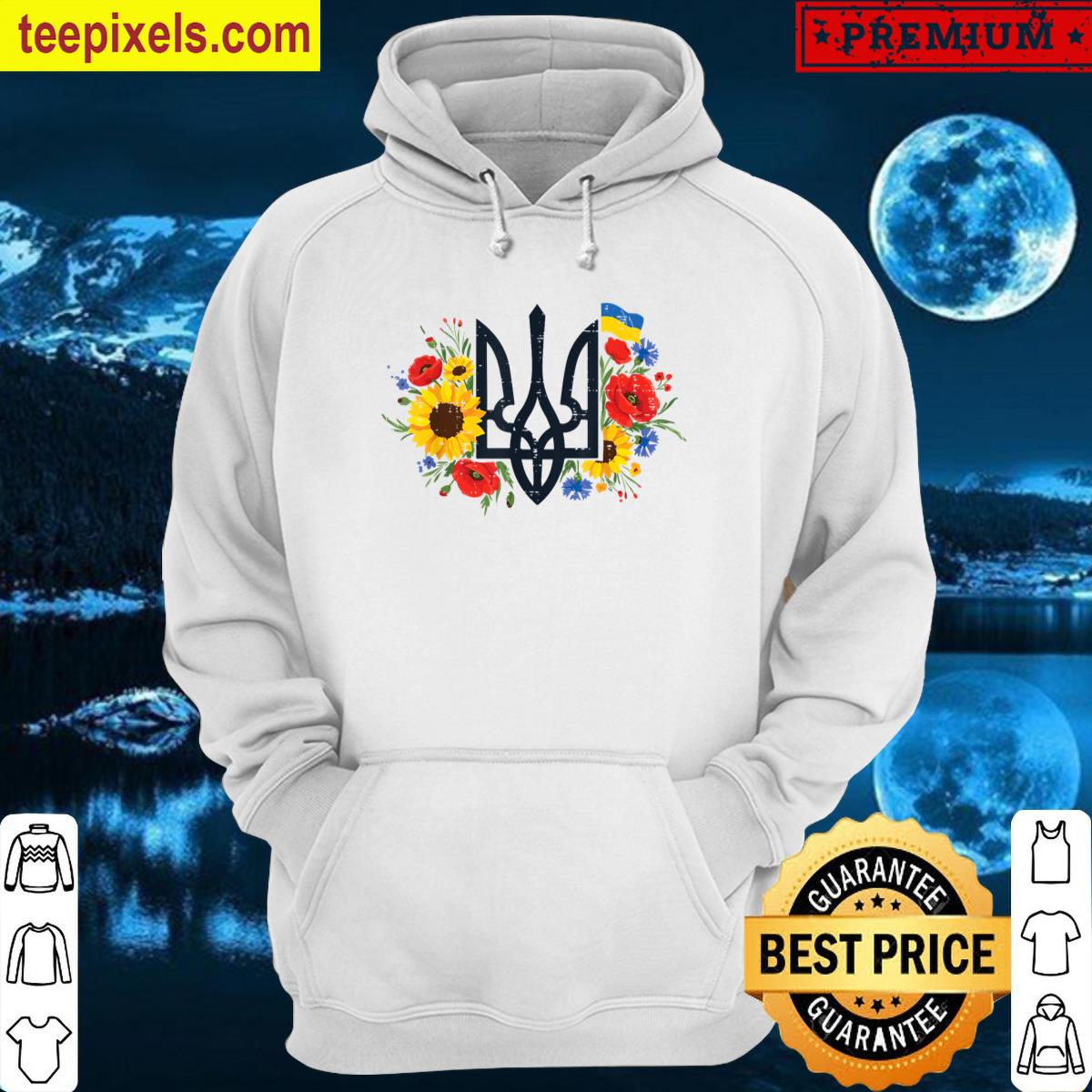 Ukraine Trident Floral Tee Shirt