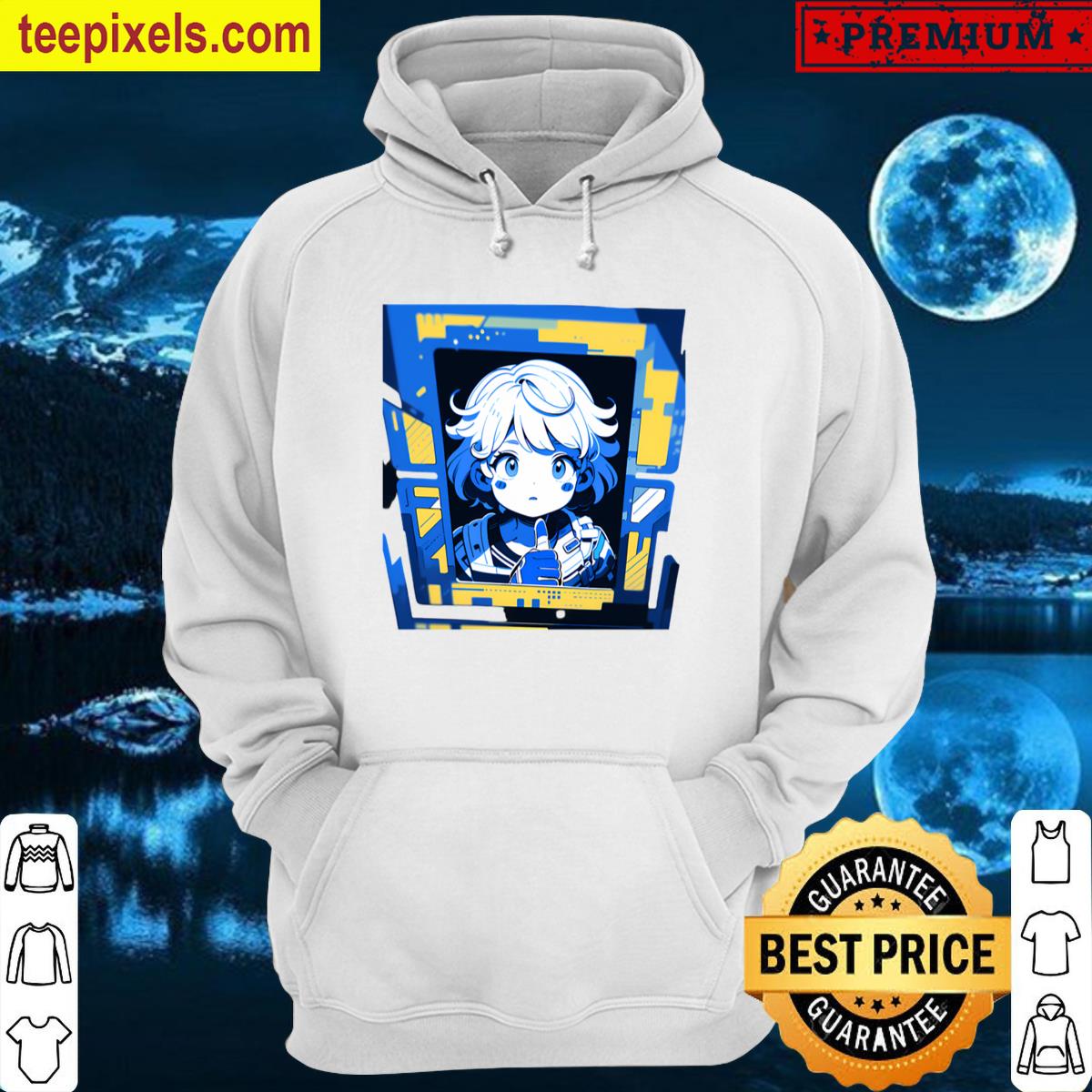 Yellow-blue-woman- Tee Shirt