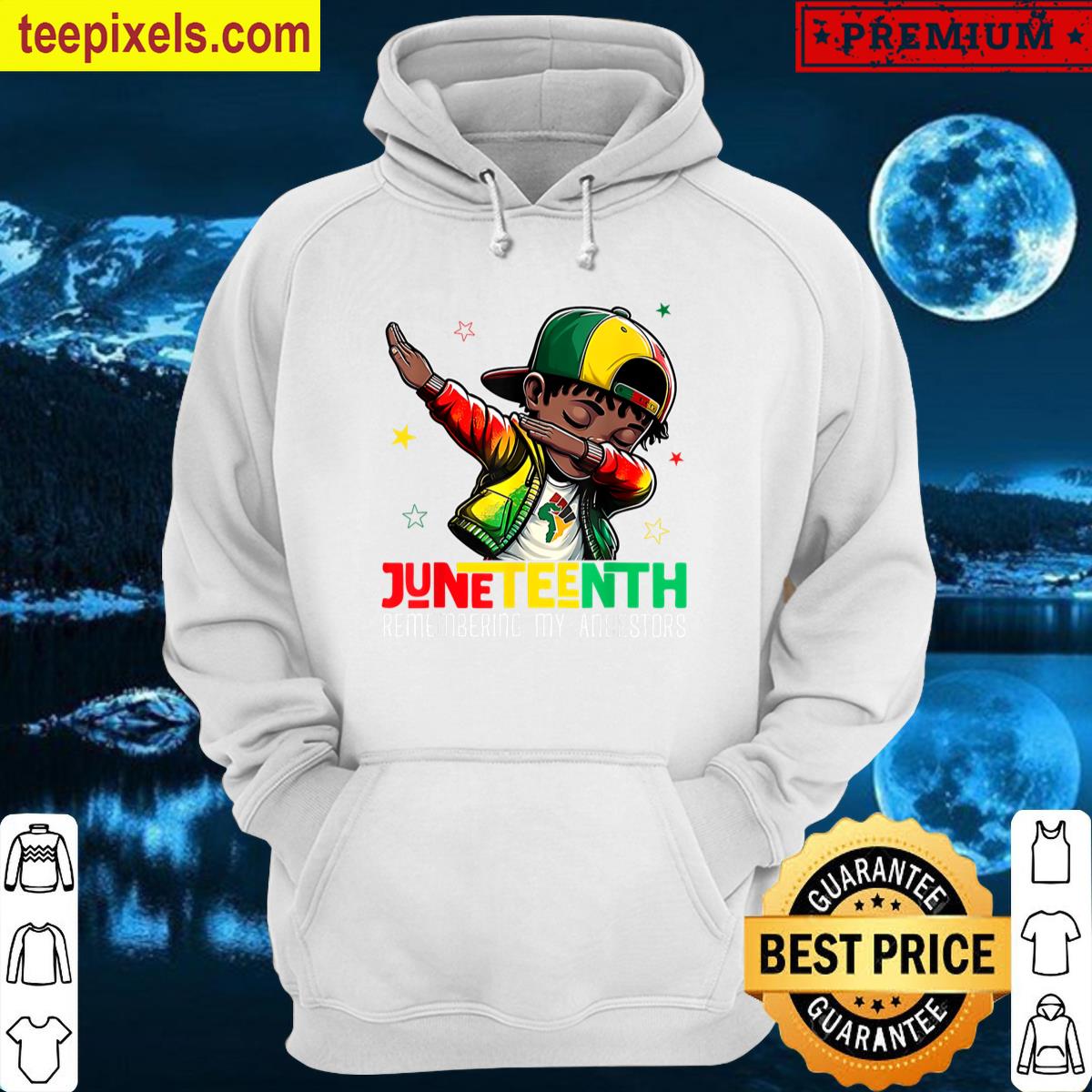 Black Boy Dab Juneteenth 1865 Remembering My Ancestors Kids Tee Shirt