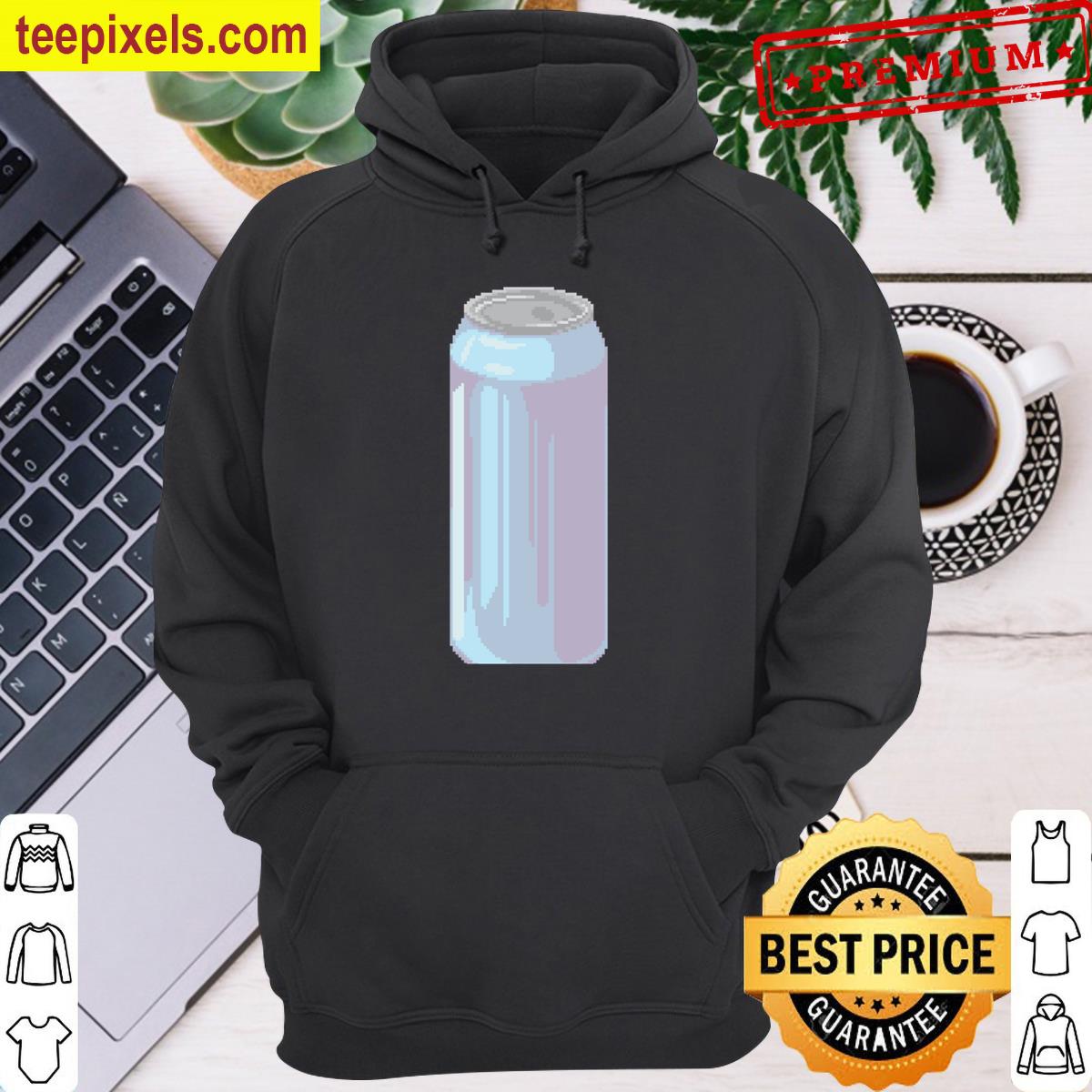 Blue Drink Can Pixel Art Tee Shirt