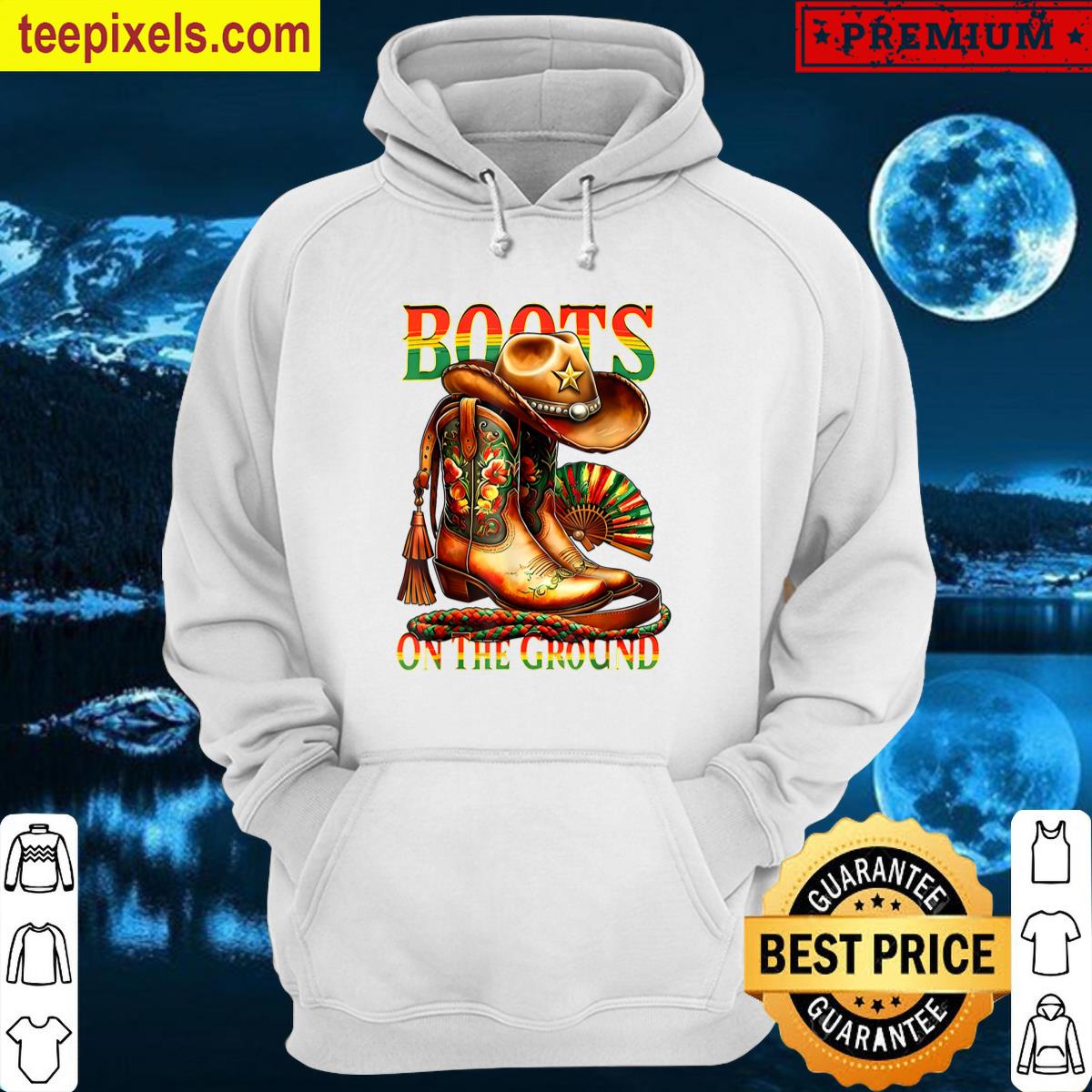 Boots On The Ground Boot Juneteenth Black Cowgirl Melanin Tee Shirt