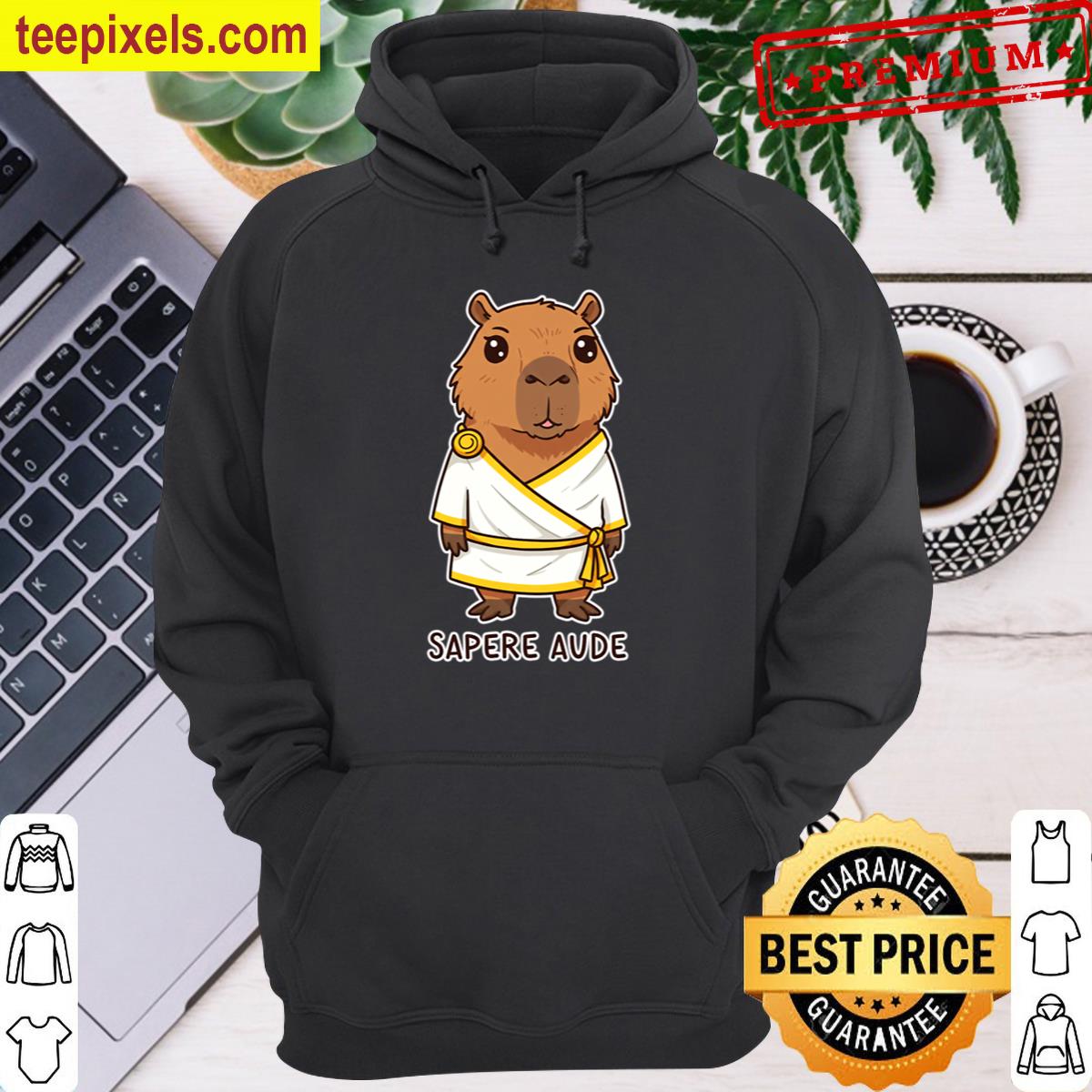 Capybara With Golden Toga Thoughtful Oversized Tee Shirt