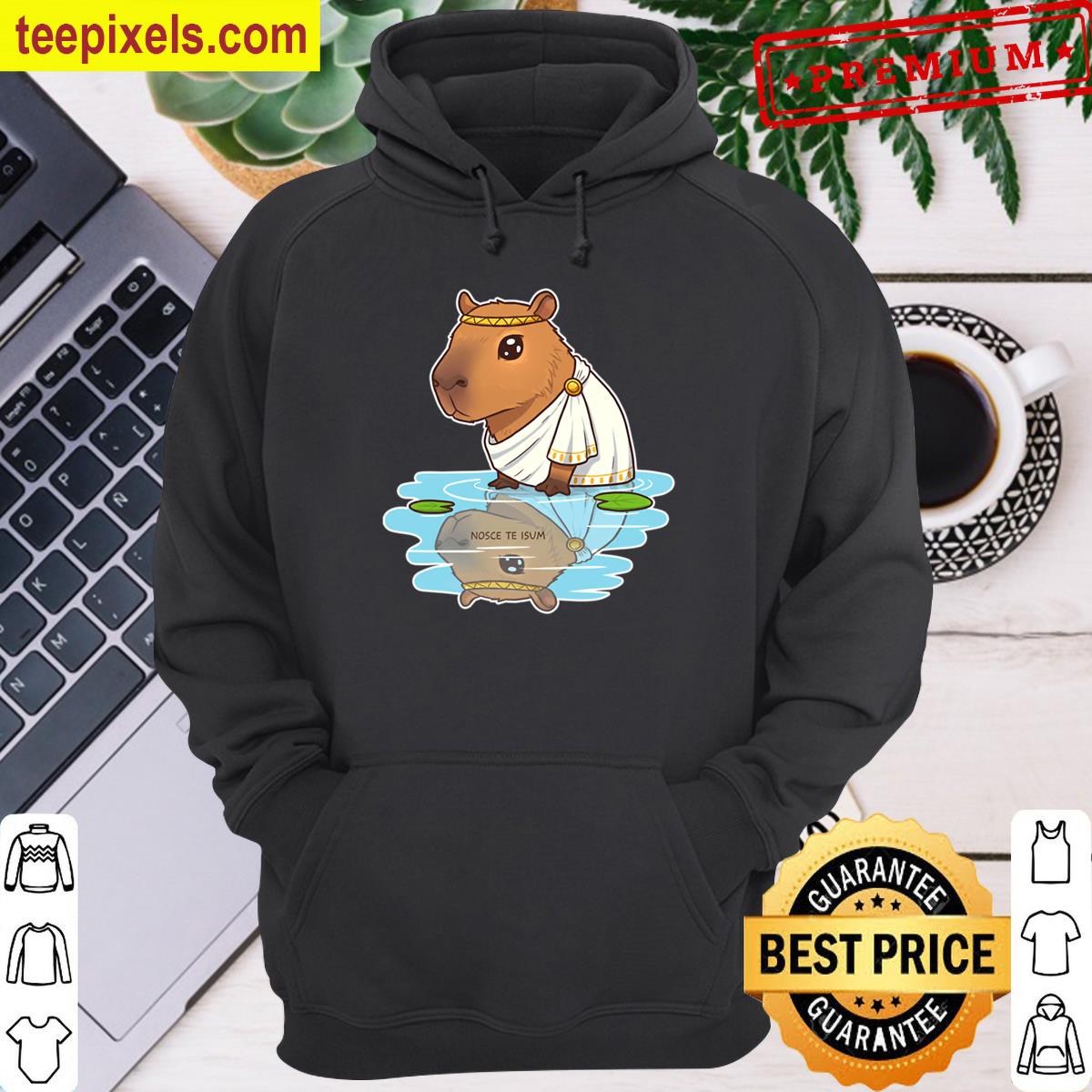 Capybara With Toga Reflected In The Water Tee Shirt