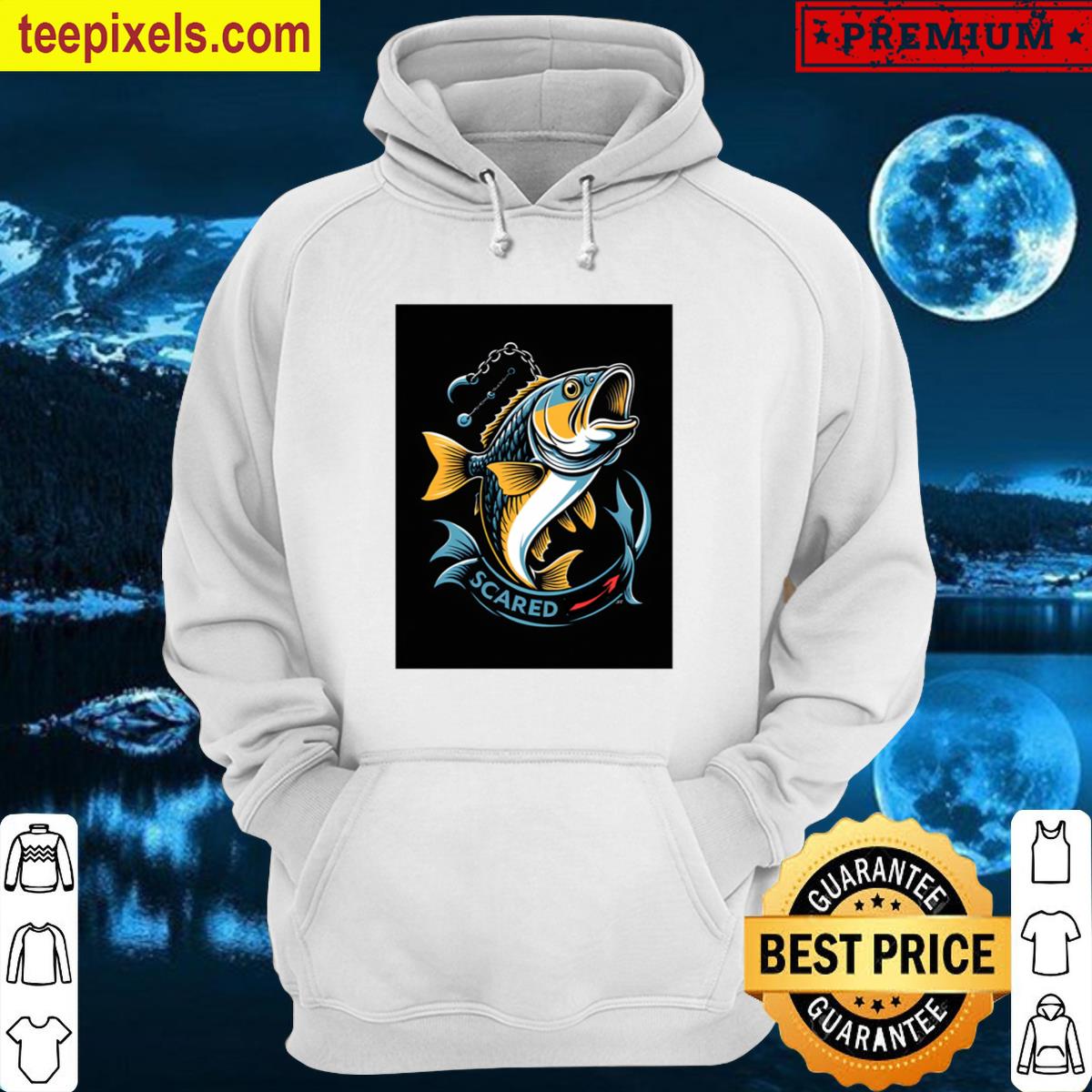 Fish Scared Of Fisherman Going On Fishing Trip Tee Shirt