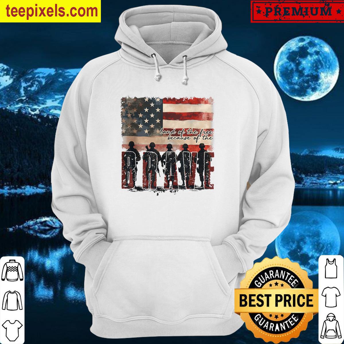 Land Of The Free Because Of The Brave Honor And Remember Tee Shirt