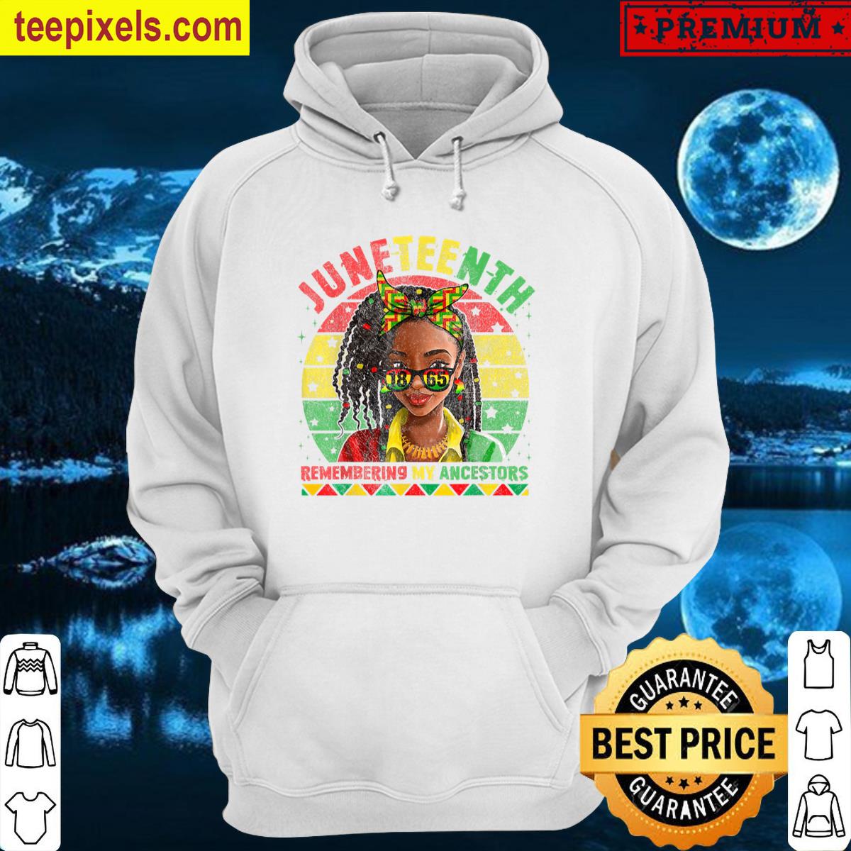 Retro Black Women Juneteenth 1865 Remembering My Ancestors Tee Shirt
