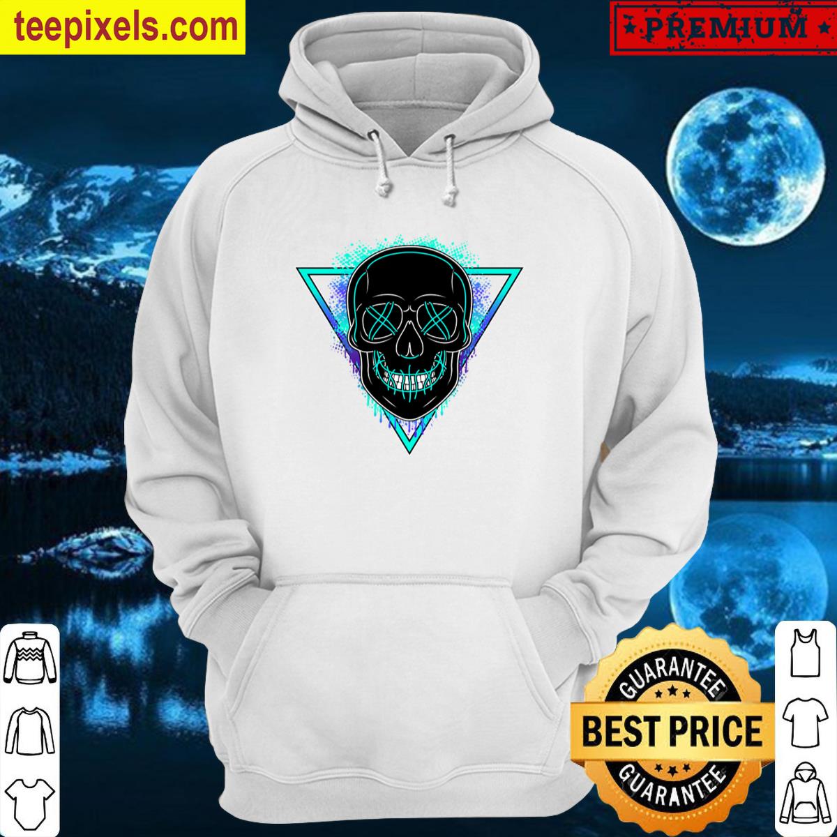 Skull Mask Turquoise X X Oversized Tee Shirt