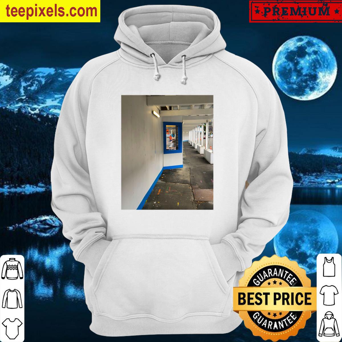 Urban Construction View Through Framed Walkway Graphic Tee Shirt
