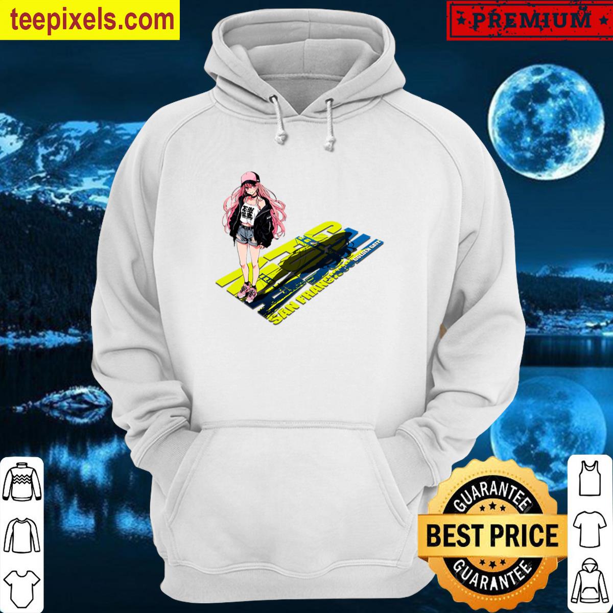 Anime Stickers Of Women Walking Through San Francisco Tee Shirt