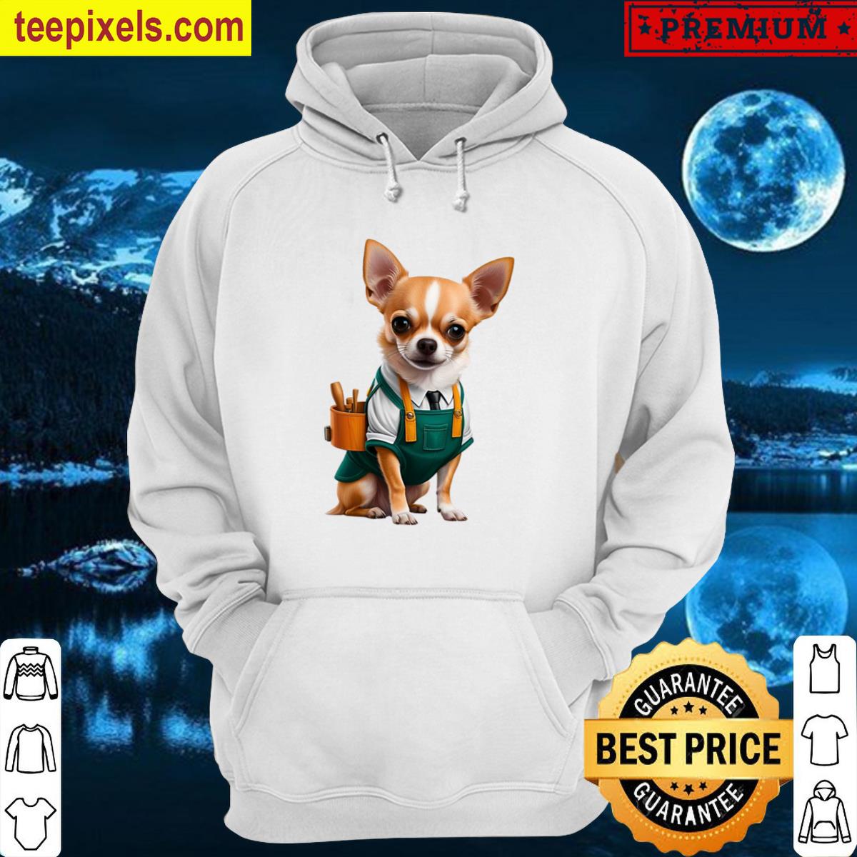 Carpenter Chihuahua Cute Dog In Overalls With Tools Tee Shirt