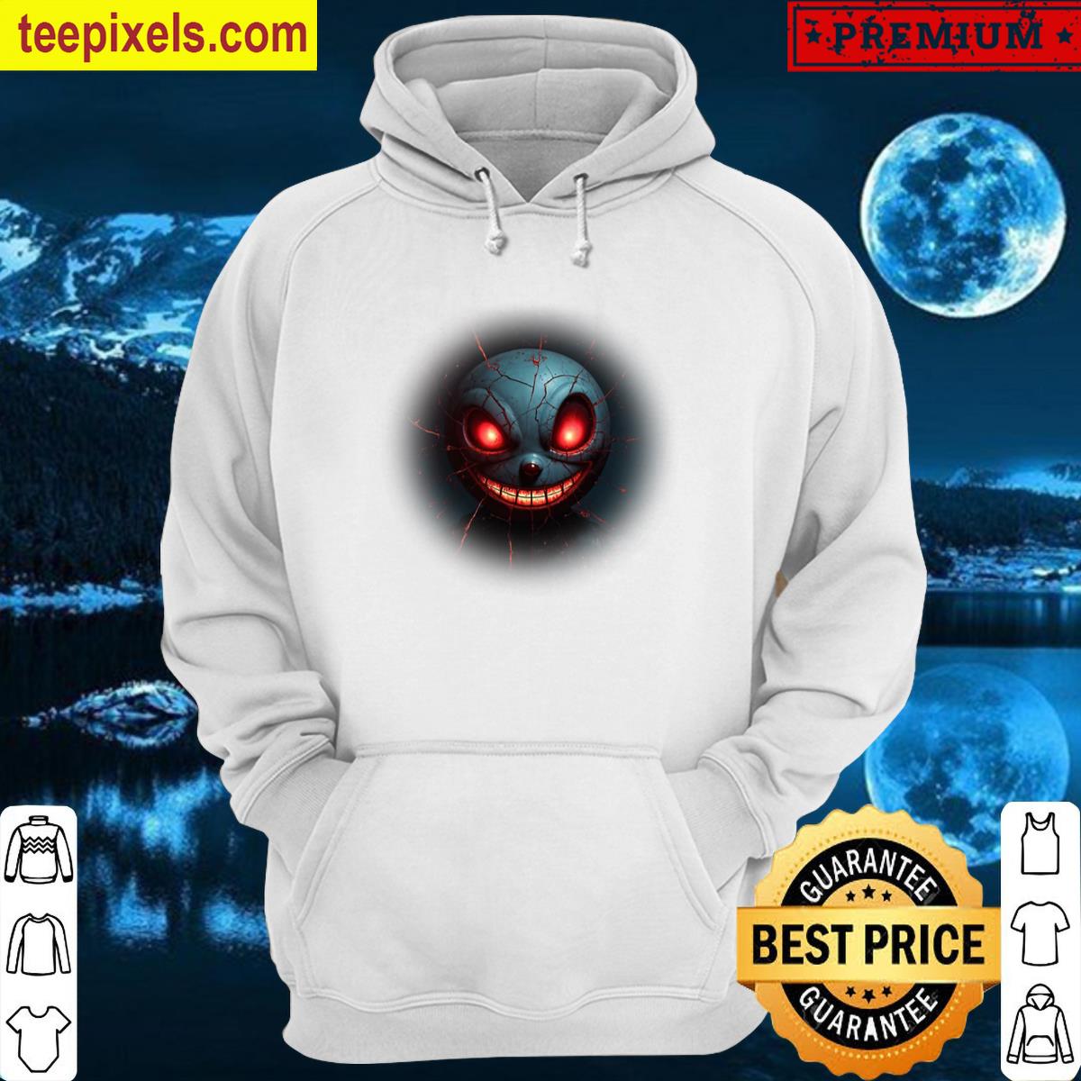 Creepy Red Eyes Smiley Cartoon Horror Monster Tee Shirt