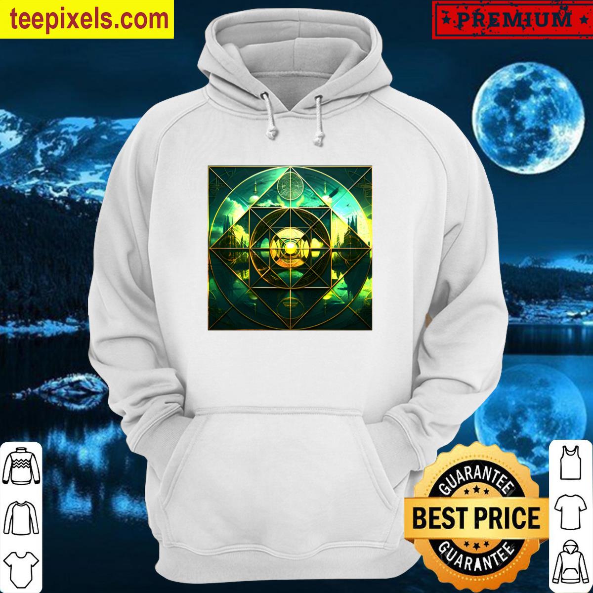 Emerald Radiance Sacred Geometry Tee Shirt