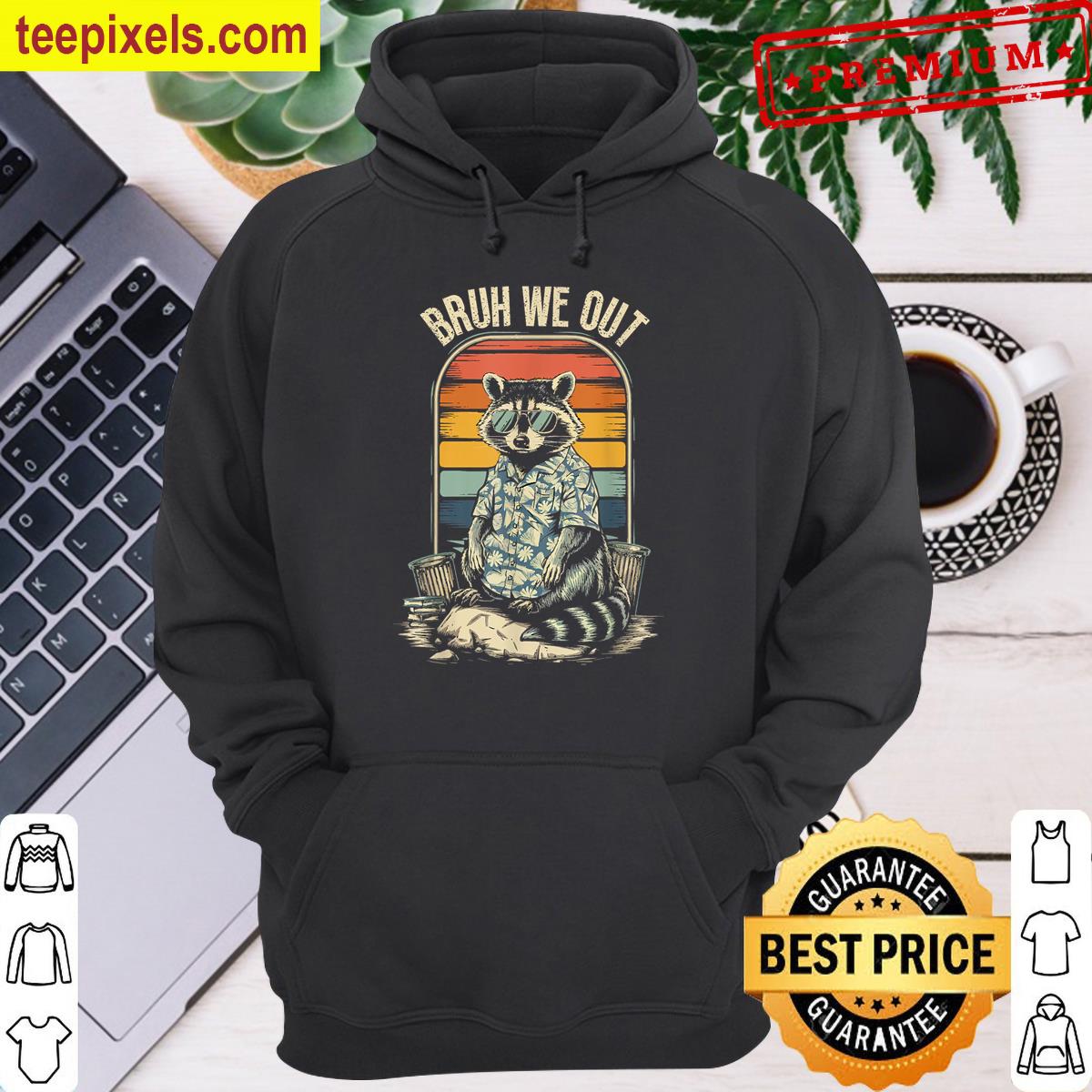 Bruh We Out Last Day Of School Funny Class 2025 Raccoon Boys Tee Shirt