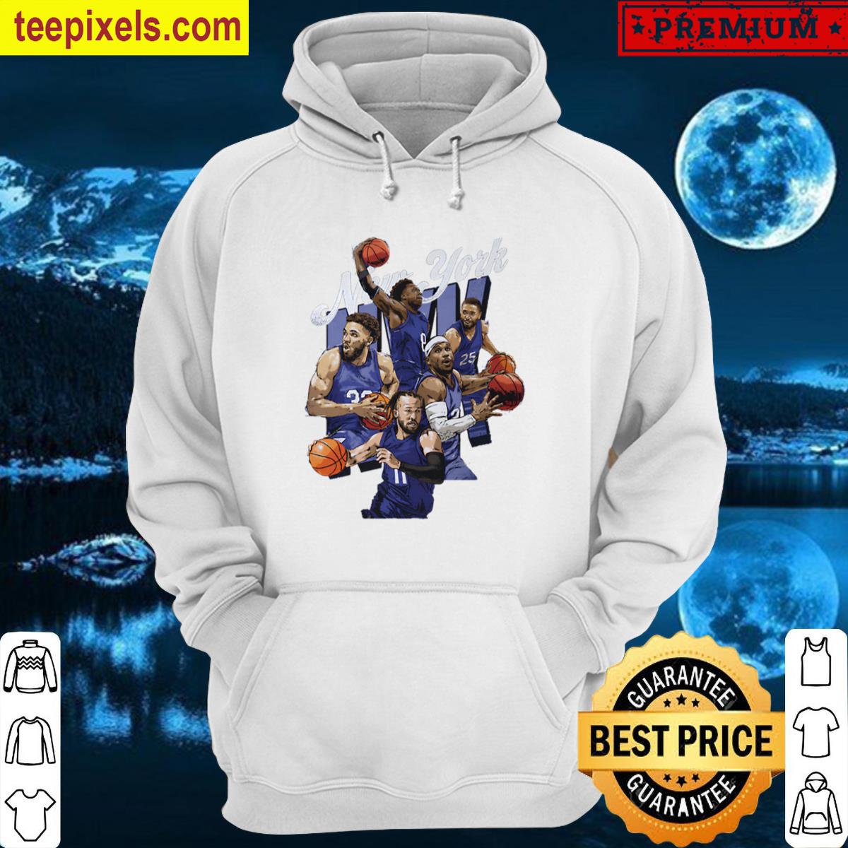 Brunson Towns Hart Anunoby And Bridges New York Basketball Starting 5 Tee Shirt