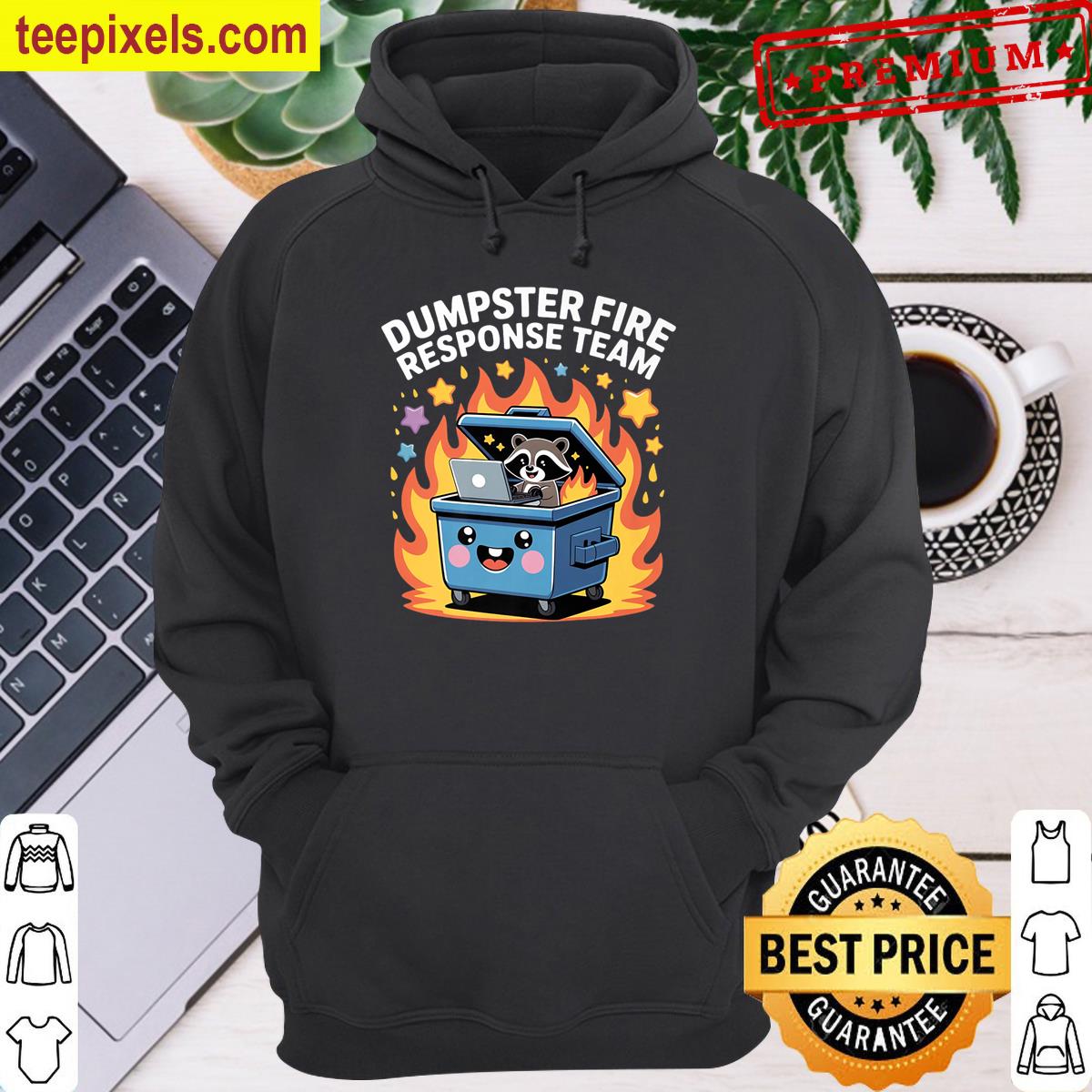 Dumpster Fire Response Team Chaos Funny Meme Kawaii Employee Premium Tee Shirt