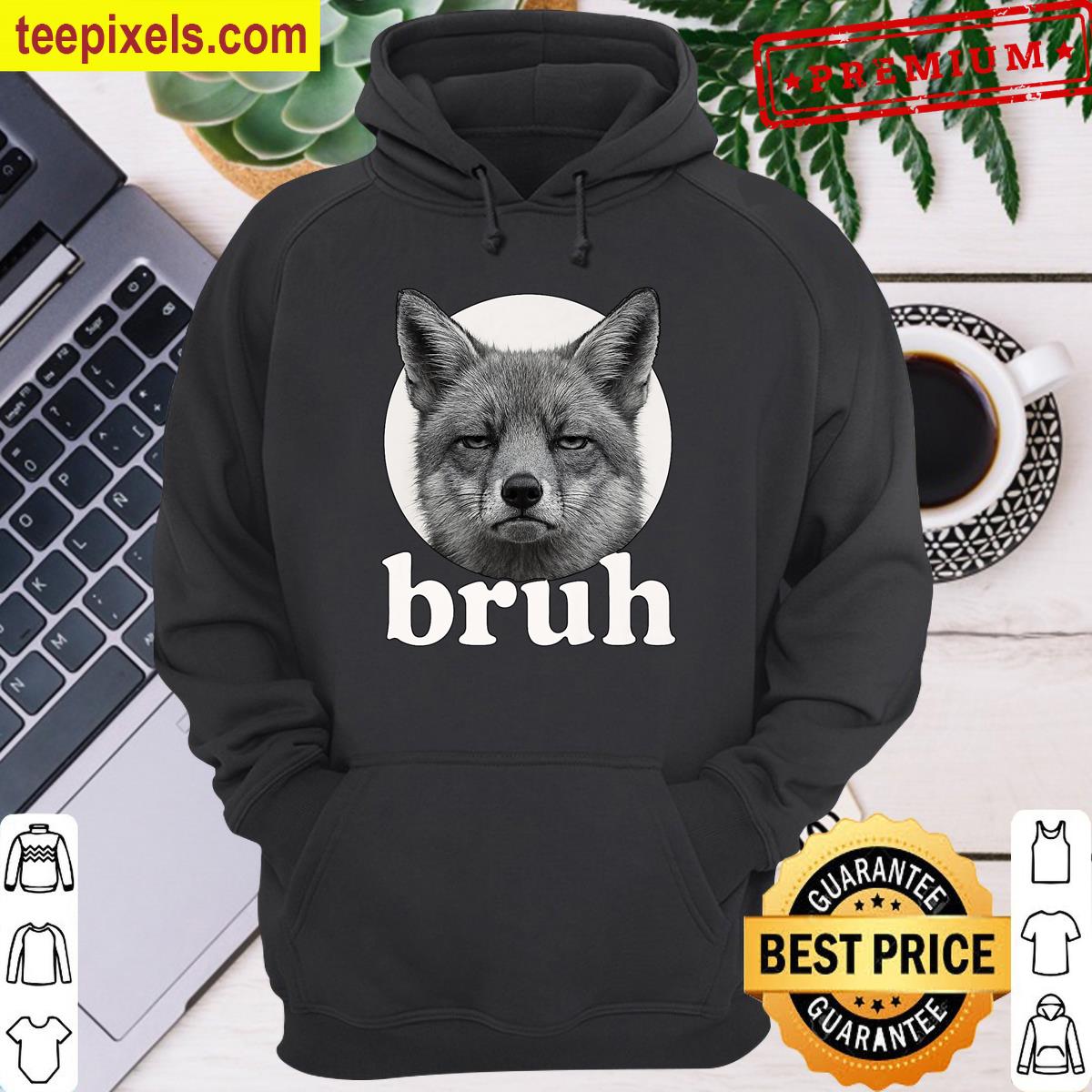 Funny Fox Bruh Humor Meme Zoo Day Boys Girls Premium Tee Shirt