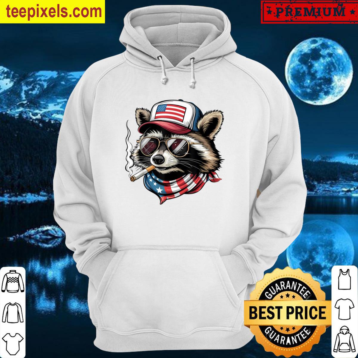 Funny Smoking Raccoon Gen Z Meme Tee Shirt