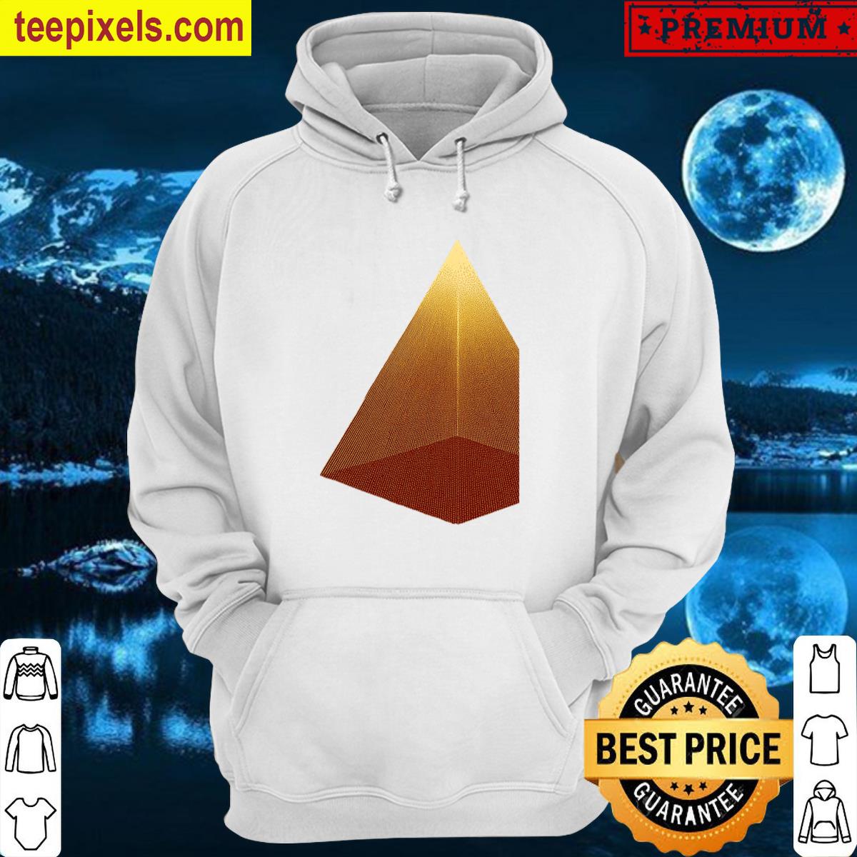 Golden Pyramid Monolithic Radiating Light Future Signal Yellow And Red Geometric Minimalist Design P Tee Shirt
