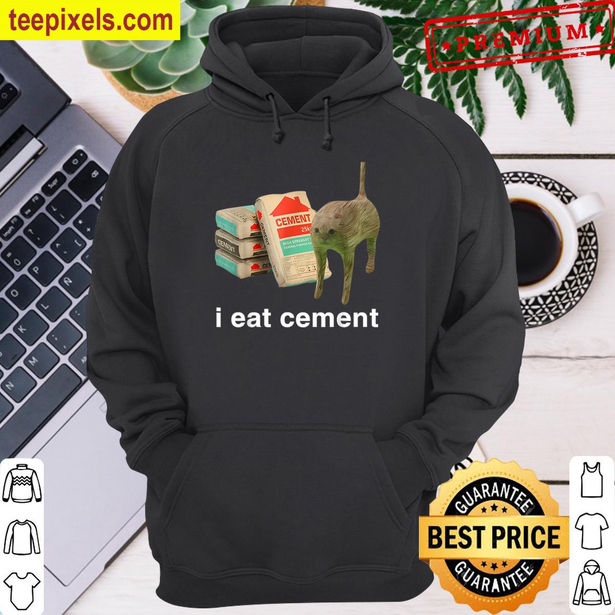 I Eat Cement Cursed Cat Funny Oddly Specific Meme Tee Shirt